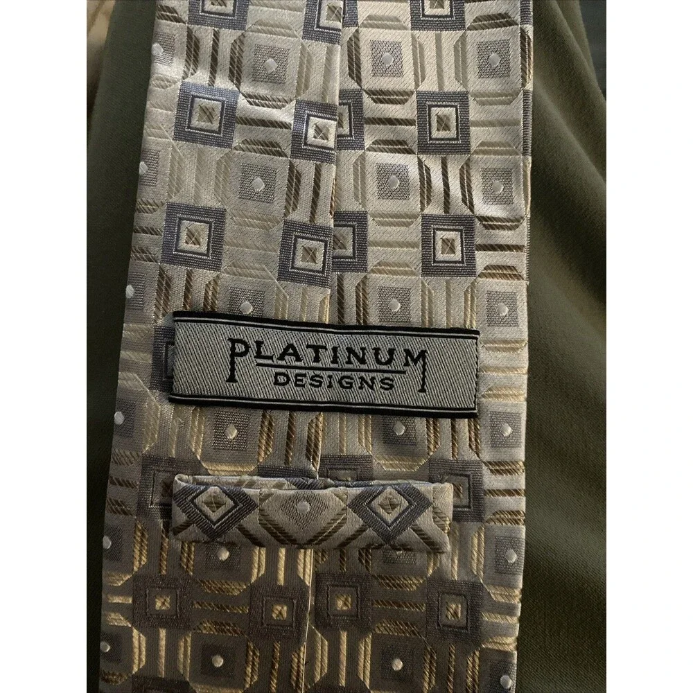 Men's Neck Tie Platinum Designs Silk L63
